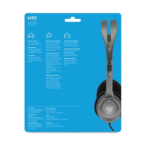 Headphones with Microphone Logitech H111